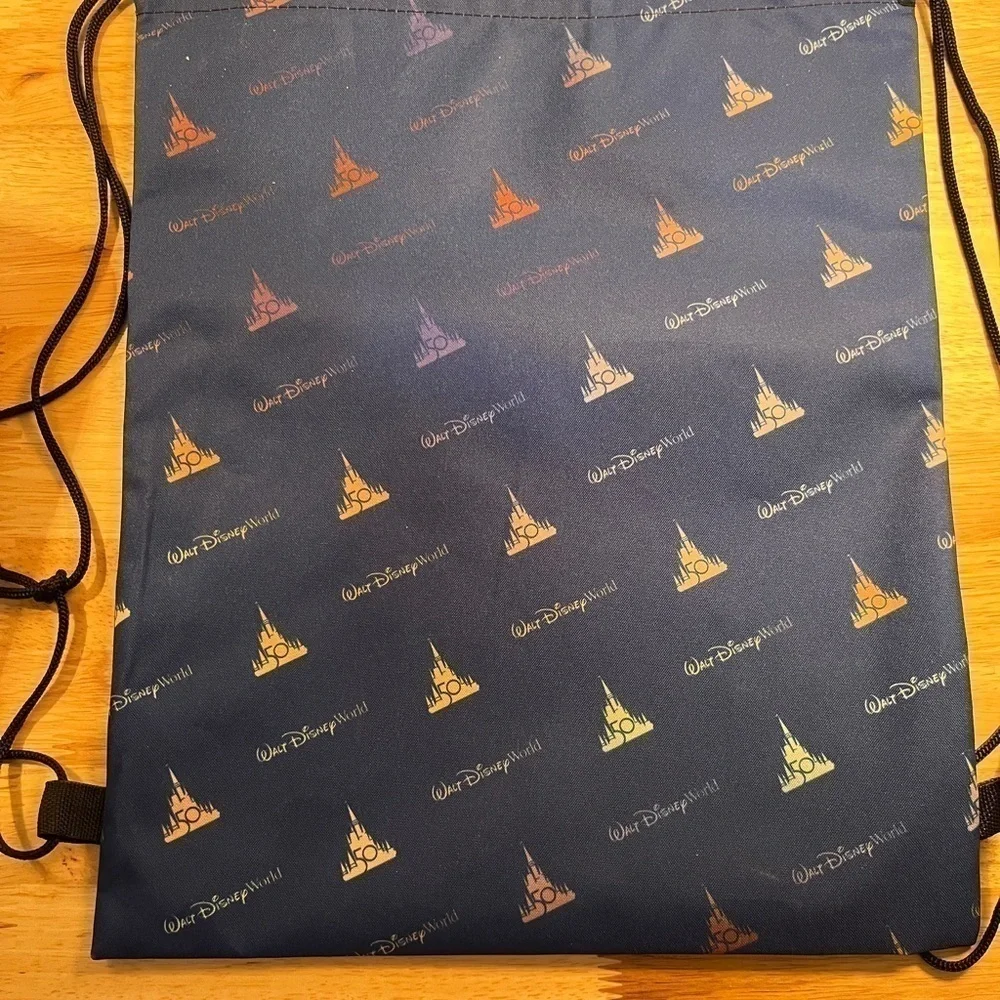 Disney 50th Anniversary Drawstring Backpack NWOT-  16x13